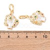 Brass Micro Pave Cubic Zirconia Peg Bails KK-A279-09G-3