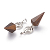 Natural Tiger Eye Pendants G-O194-16-3