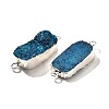 Natural Dyed Quartz Crystal Links Connector Charms G-K189-02S-01-2
