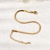 304 Stainless Steel Snake Chain Bracelets for Women BJEW-P389-01G-2