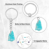 DICOSMETIC 7Pcs 7 Styles Natural Gemstone Keychain KEYC-DC0001-07-4