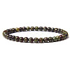 4mm Round Natural Dragon Blood Beads Bracelet for Men KG3069-27-1