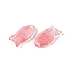 Cherry Quartz Glass Pendants X-G-N342-106M-2