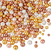 Cheriswelry 11 Strands 11 Styles Baking Painted Pearlized Glass Pearl Round Bead Strands HY-CW0001-04-2