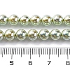 UV Plating Pearlized Glass Pearl Beads Strands GLAA-F128-01A-T14-2