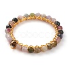Natural Multicolor Tourmaline Wire Wrapped Pendants PALLOY-JF00590-02-3