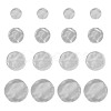 16Pcs 4 Styles 1-Hole Alloy Shank Buttons BUTT-HY0001-16MG-1