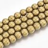Electroplate Non-magnetic Synthetic Hematite Beads Strands G-R363-10mm-01-1