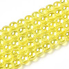 Electroplate Transparent Glass Beads Strands GLAA-T032-T4mm-AB12-1