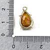 Natural Tiger Eye Faceted Pendants G-M431-16G-08-3