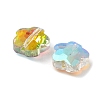 Transparent Electroplate Glass Beads GLAA-D016-17A-1