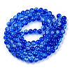 Transparent Crackle Baking Paint Glass Beads Strands DGLA-T003-01B-03-2