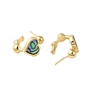 Shell Heart Stud Earrings EJEW-K287-01G-14-2