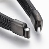 Braided Microfiber PU Leather Cord Multi-strand Bracelets BJEW-K206-H-01B-3