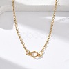 304 Stainless Steel Chemical Symbol Pendant Necklaces NJEW-Z073-03G-01-1