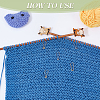DIY Cattle Silicone Beads Knitting Needle Protectors/Knitting Needle Stoppers with Stitch Markerss IFIN-NB0001-55-5