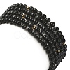 5Pcs 5 Style Synthetic Black Stone & Pearl & Shell Star Beaded Stretch Bracelets Set BJEW-JB09495-02-5