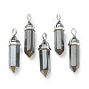 Synthetic Non-magnetic Hematite Pointed Pendants X-G-M378-01P-A16-1