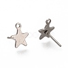 Non-Tarnish 304 Stainless Steel Stud Earring Findings STAS-H130-19P-2