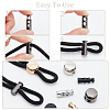 48Pcs 8 Styles Alloy Spring Cord Locks DIY-WR0001-99-3
