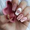 Stainless Steel DIY Nail Art Templates MRMJ-WH0092-111-4