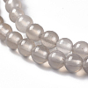 Natural Gray Agate Bead Strands X-G-R193-12-4mm-3