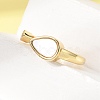 Brass Micro Pave Cubic Zirconia Open Cuff Rings CU-CBA4898-08G-07-1