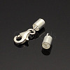 Rhodium Plated 925 Sterling Silver Lobster Claw Clasps STER-L018A-06-2