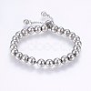 Tarnish Resistant Adjustable 304 Stainless Steel Slider Bracelets BJEW-F330-09P-1