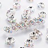 Brass Grade A Rhinestone Spacer Beads RB-A014-Z8mm-28S-1