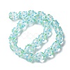 Handmade Foil Lampwork Bumpy Beads Strands FOIL-Z001-05A-1