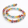 Handmade Gold Sand Lampwork Rondelle Beads Strands X-LAMP-I010-C-06-2