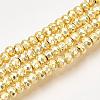 Electroplate Non-magnetic Synthetic Hematite Bead Strands X-G-Q465-21G-1