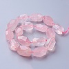 Natural Rose Quartz Beads Strands G-P434-40-1