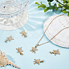 6Pcs Brass Micro Pave Cubic Zirconia Pendants KK-BBC0010-28-4