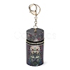 PU Imitation Leather Lipstick Pouch Holder Pendant Keychain KEYC-E039-01KCG-04-1