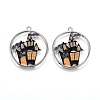 Halloween Theme Alloy Enamel Pendants X-ENAM-J649-12P-02-1