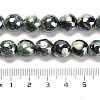 Electroplated Natural Fire Crackle Agate Round Beads Strands G-G0006-A02-04-5