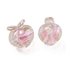 UV Plating Rainbow Iridescent Acrylic Beads OACR-F004-02H-2