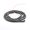 Matte Style Frosted Non-magnetic Synthetic Hematite Column Beads Strands G-M079-04-2