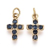 316 Surgical Stainless Steel Tiny Cross Charms STAS-F256-023B-G-2