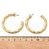 304 Stainless Steel Twist C-Shaped Stud Earrings EJEW-V016-09G-02-5