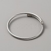 304 Stainless Steel Round Rope Chain Cuff Bangle for Women BJEW-WH0020-36P-2