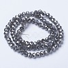 Electroplate Glass Beads Strands EGLA-A034-J8mm-Y01-4