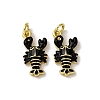 Brass Micro Pave Cubic Zirconia Pendants KK-F911-19G-01-1