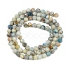 Natural Blue Azurite in Calcite Beads Strands LS-G-P618-4mm-01-3