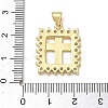 Religion Cross Brass Micro Pave Clear Cubic Zirconia Pendants CU-CBA83A6-03G-G03-3