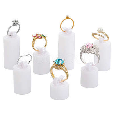 7Pcs 7 Sizes Acrylic Jewelry Finger Ring Displays Stands RDIS-WH0011-34B-1