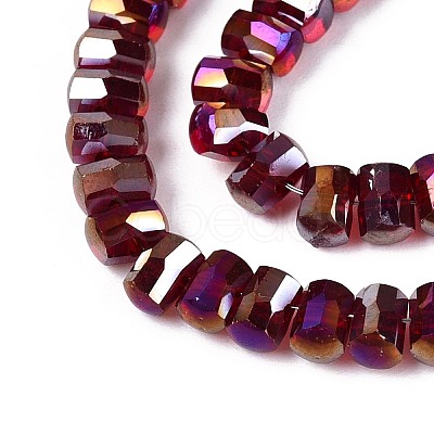 Electroplate Transparent Glass Beads Strands EGLA-N022-09A-B02-1