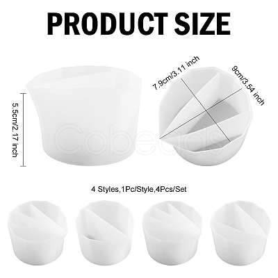 4Pcs 4 Styles Reusable Split Cup for Paint Pouring DIY-YWC0006-04-1